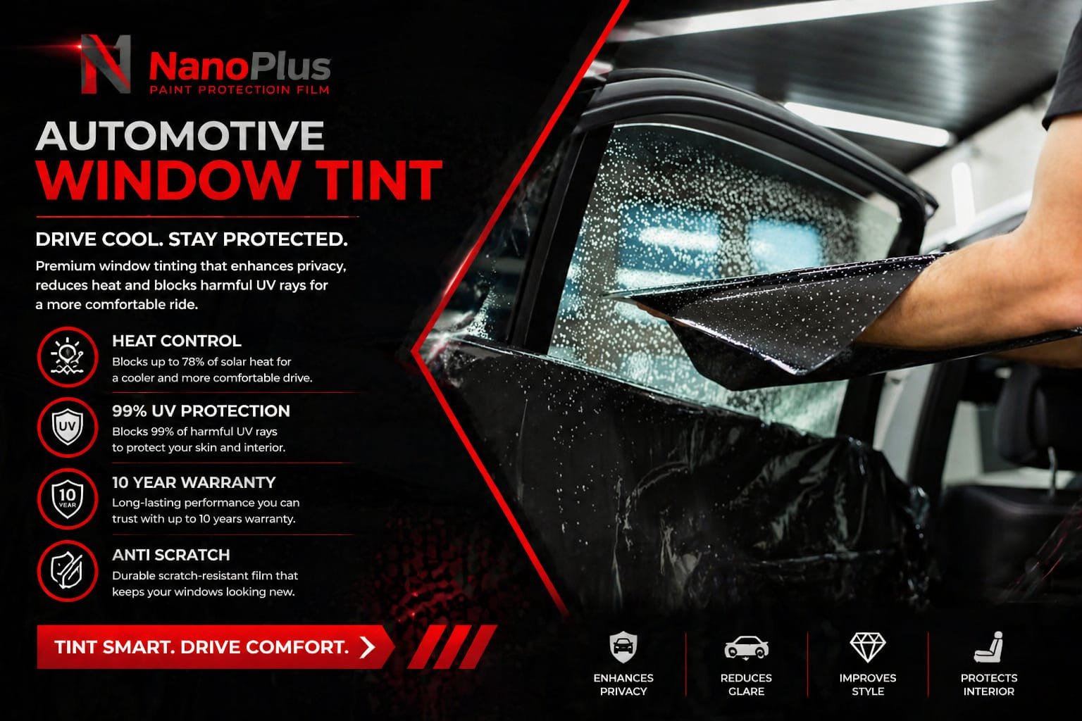 NanoPlus Automotive Window Tint Banner